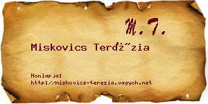 Miskovics Terézia névjegykártya
