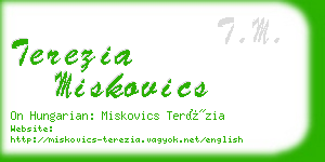 terezia miskovics business card